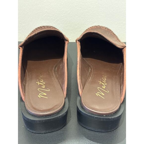 MATISSE Tasha Leather Penny Loafer Slip On Mule in Bourbon 8.5 - Picture 3 of 8